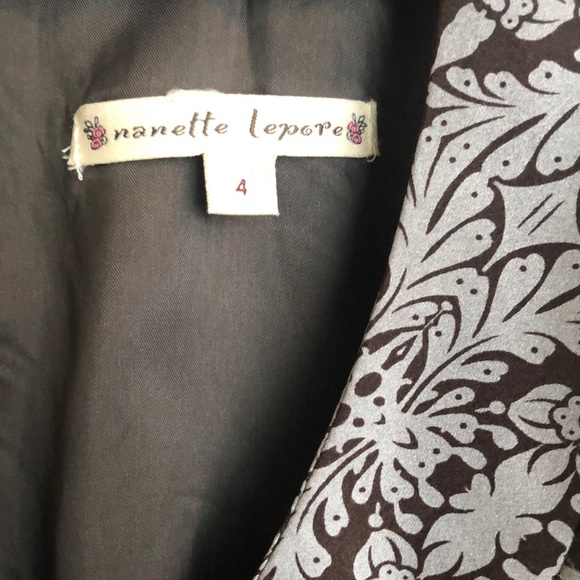 Nanette Lepore- bell sleeved silk floral dress - Picture 3 of 3